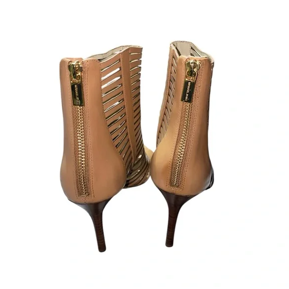 Michael Kors Odelia Bootie Tan High Heels Size 8 - Picture 5 of 7